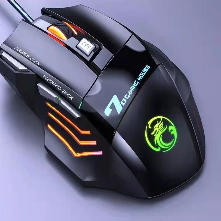 Mouse Gamer X7 3200dpi LED USB 7 Botões Profissional