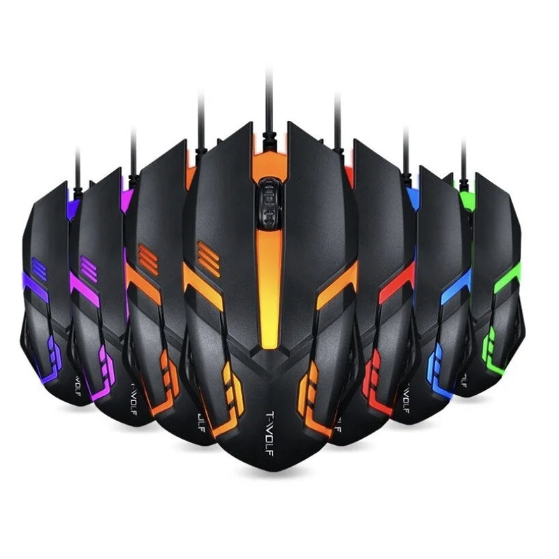 ALFA Mouse Gamer Usb 3200dpi Led Rgb Com Fio