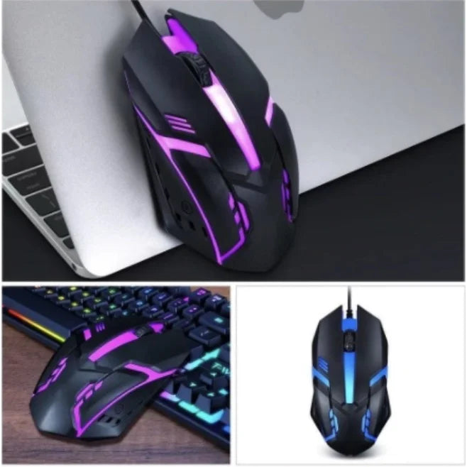 ALFA Mouse Gamer Usb 3200dpi Led Rgb Com Fio