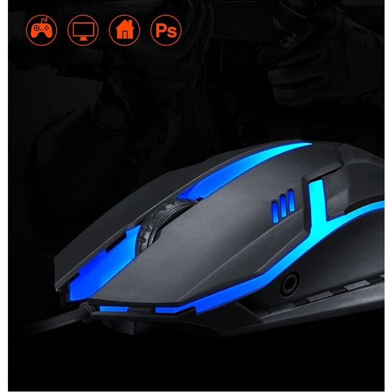 ALFA Mouse Gamer Usb 3200dpi Led Rgb Com Fio